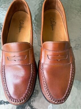 Cole Haan "Douglas" saddle tan penny loafers US Mens sz 11 1/2 Preowned
